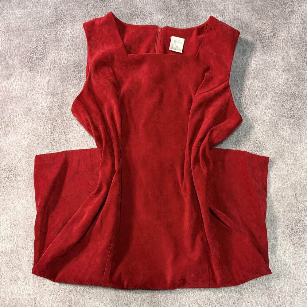 Vintage Red Suede Maxi Dress